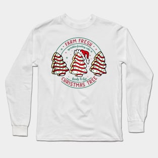 Farm Fresh Sprinkles Frosting Cake Ready To Eat Christmas Tree Cakes Long Sleeve T-Shirt